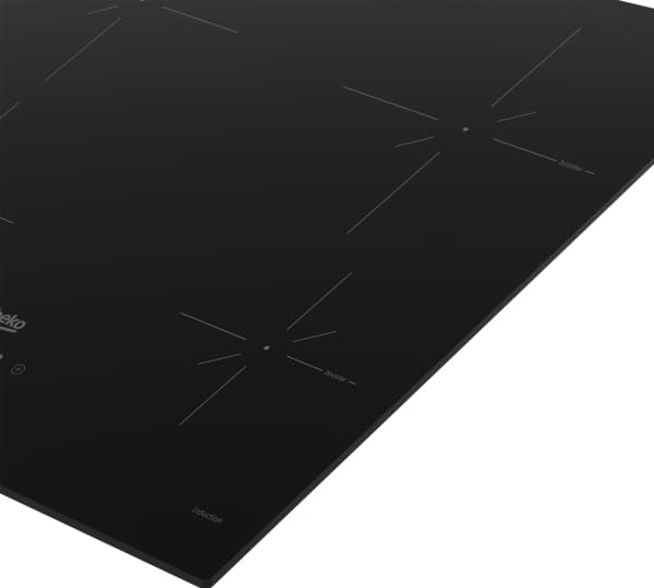 Beko HII64400SMT, Black, Built-in, 60 cm, Zone induction hob, Glass, 4 zone(s)