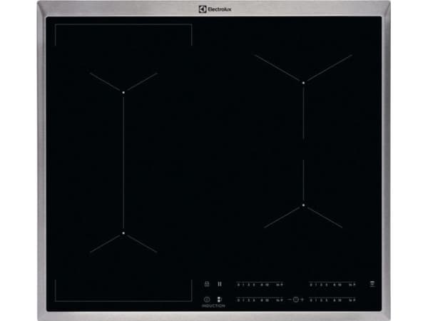 Electrolux EIV6340X, Svart, Inbyggd, 60 cm, Induktionshäll med zon, 4 zone(s), 4 zone(s) Svart