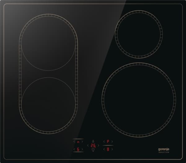 Gorenje GI6421CLBSC, Sort, Innebygget, 59.5 cm, Sonebasert induksjon, Glass-keramikk, 4 zone(s) Sort