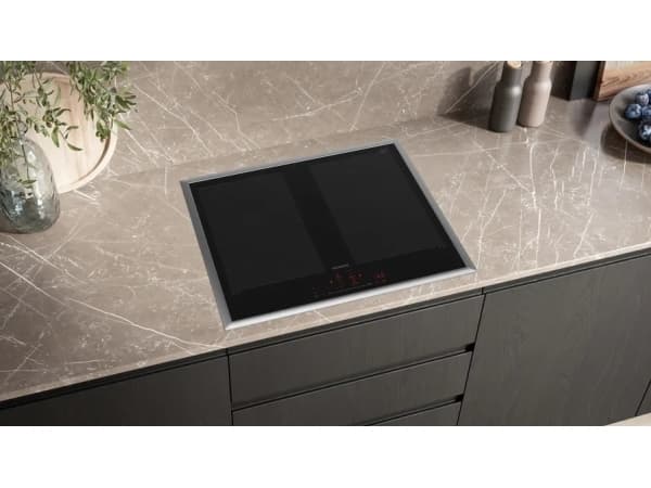 Siemens iQ700 EX645HXC1E, Svart, Inbyggd, 60 cm, Zoninduktionshäll, Keramisk, 4 zon(er)
