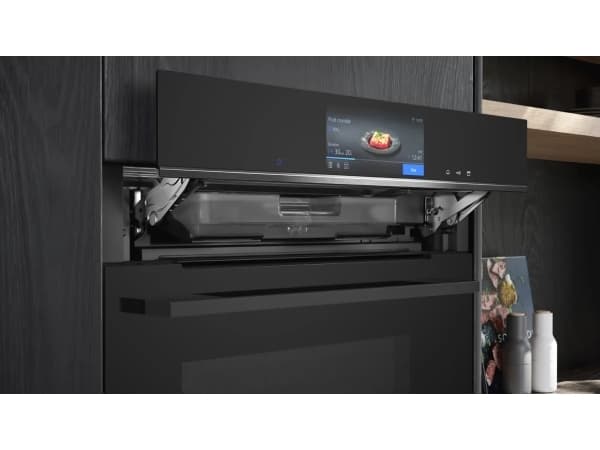 Siemens iQ700 HS758G3B1, Medium, 71 L, 30 - 250 °C, 5 shelves, Steam, Black