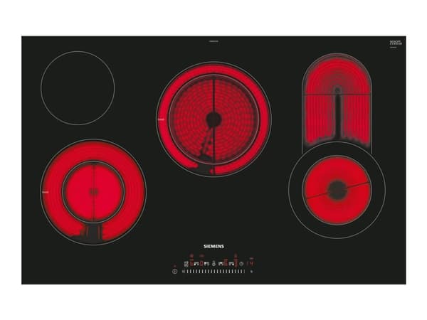 Siemens iQ300 ET801FCP1D - Keramisk komfyrtopp - 4 plater - Nisje - bredde: 78 cm - dybde: 50 cm - flukt - svart