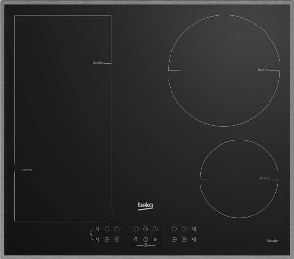 Beko HII 64200 FMTX, Sort, Innebygget, 58 cm, Sonebasert induksjon, 4 zone(s), 4 zone(s)