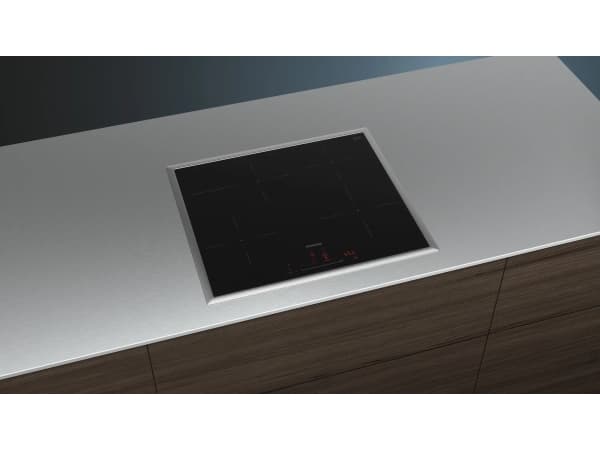 Siemens iQ300 EH645HFB1E, Sort, Innebygget, 60 cm, Sonebasert induksjon, Glass-keramikk, 4 zone(s)