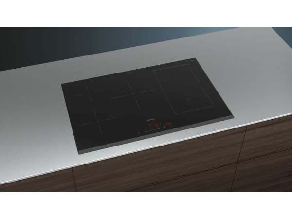 Siemens iQ500 ED851HWB1E - Induksjonskomfyrtopp - 5 plater - Nisje - bredde: 75 cm - dybde: 49 cm - fasett - svart