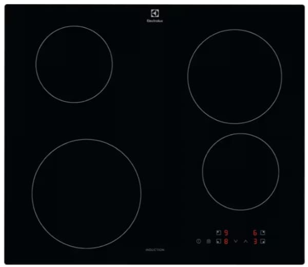 Electrolux Serie 300 EIB60420CK, Sort, Innebygget, 60 cm, Sonebasert induksjon, Glass-keramikk, 4 zone(s) Sort