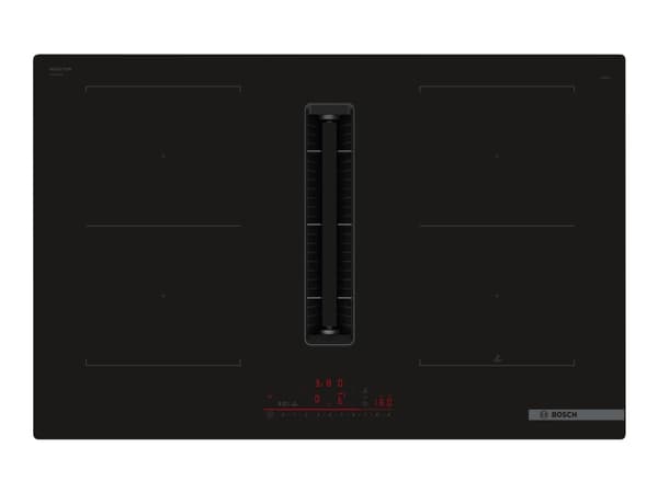 Bosch Serie 6 PVQ811H26E, Musta, Sisäänrakennettava, 80 cm, Vyöhykeinduktiokeittotaso, Keraaminen, 4 vyöhykettä (vyöhykkeitä) musta