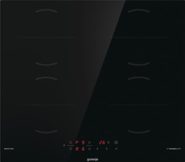 Gorenje GI6401BSCE, Black, Built-in, 59 cm, Zone induction hob, 4 zone(s), 4 zone(s)