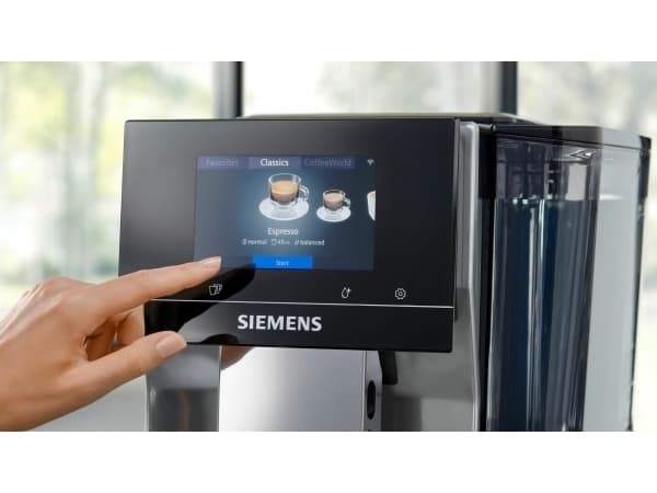 Siemens EQ.700 TP715D01, Espressomaskin, 2,4 l, Kaffebönor, Inbyggd kvarn, 1500 W, Grå