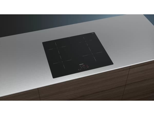 Siemens iQ100 EU61RBEB5D - Induktionshäll - 4 kokplattor - Fördjupning - bredd: 56 cm - djup: 49 cm - ramlös - svart