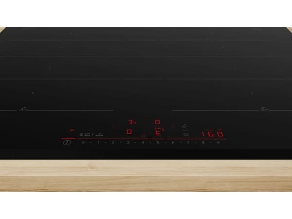 Bosch Serie 6 PXY63KHC1E, Sort, Innebygget, 59.2 cm, Sonebasert induksjon, Glass-keramikk, 4 zone(s)