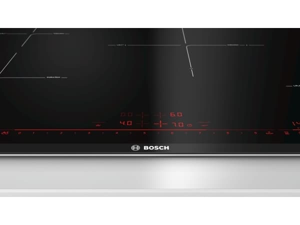 Bosch Serie 8 PIE875DC1E, Sort, Innebygget, Sonebasert induksjon, Glass-keramikk, 4 zone(s), 4 zone(s)