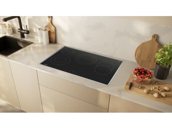 Neff T18SDH9L0, Sort, Innebygget, 80 cm, Keramisk, Glass-keramikk, 4 zone(s)