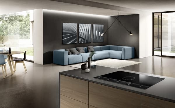 Elica NikolaTesla Unplugged EVO BL/A/90, Sort, Innebygget, 90 cm, Sonebasert induksjon, Glass, 4 zone(s)