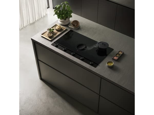 Elica NikolaTesla Unplugged EVO BL/A/90, Sort, Innebygget, 90 cm, Sonebasert induksjon, Glass, 4 zone(s)