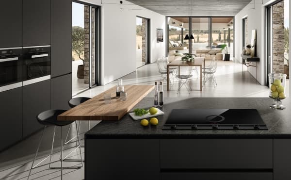 Elica NikolaTesla Unplugged EVO BL/A/90, Sort, Innebygget, 90 cm, Sonebasert induksjon, Glass, 4 zone(s)