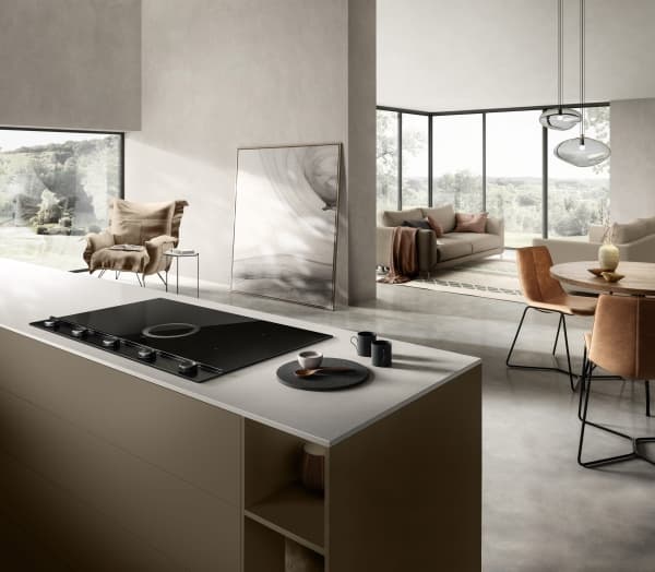 Elica NikolaTesla Unplugged EVO BL/A/90, Sort, Innebygget, 90 cm, Sonebasert induksjon, Glass, 4 zone(s)