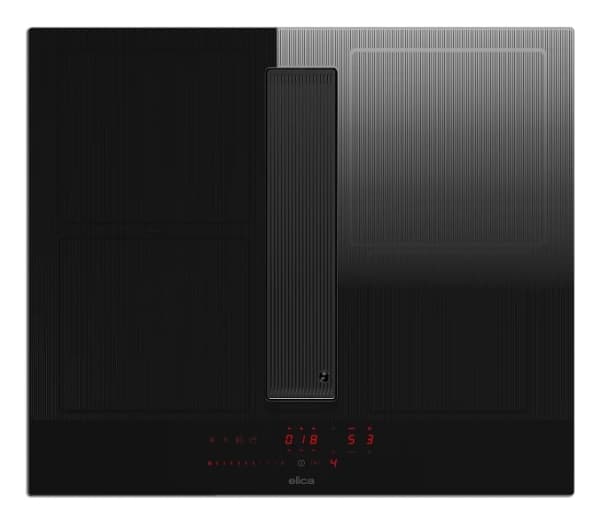 Elica NikolaTesla Velvet BL/A/60, Sort, Innebygget, 60 cm, Sonebasert induksjon, Glass, 4 zone(s) Sort