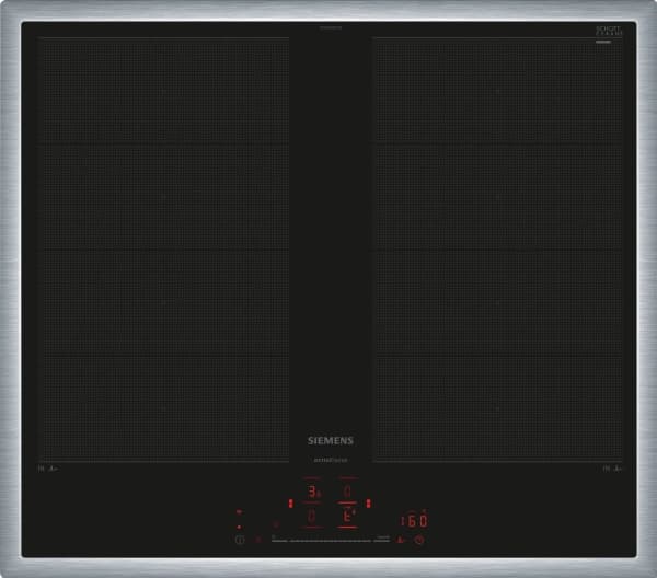 Siemens iQ700 EX645HXC1M, Sort, Innebygget, 60 cm, Sonebasert induksjon, Glass-keramikk, 4 zone(s)