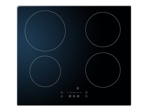 Scandomestic IKP 60 - Induksjonskomfyrtopp - 4 plater - Nisje - bredde: 56 cm - dybde: 49 cm - svart Sort