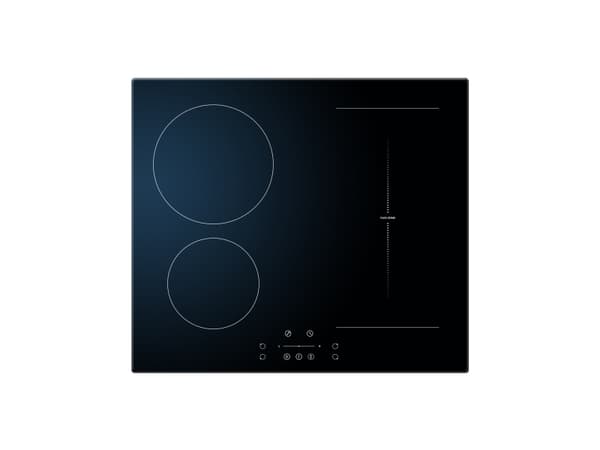 Scandomestic IKF 60 FLEX - Induksjonskomfyrtopp - 4 plater - Nisje - bredde: 56 cm - dybde: 49 cm - svart