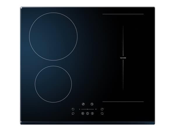 Scandomestic IKF 60 FLEX - Induksjonskomfyrtopp - 4 plater - Nisje - bredde: 56 cm - dybde: 49 cm - svart Sort