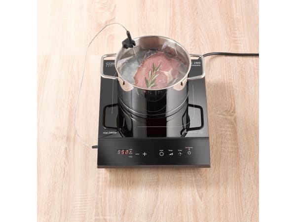 Caso TC 2400, Sort, Benkeplate, Sonebasert induksjon, Glass-keramikk, 1 zone(s), 1 zone(s)