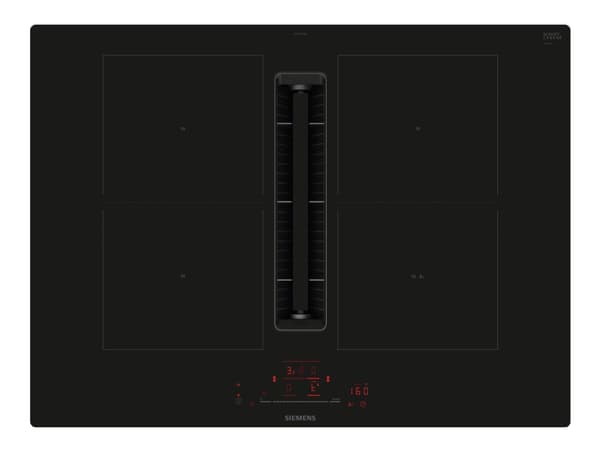 Siemens iQ500 ED711HQ26E - Induktionshäll - 4 kokplattor - Fördjupning - bredd: 56 cm - djup: 49 cm - Klass B - ramlös - svart med nedåtriktat utlopp