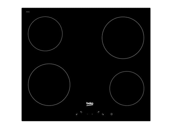 Beko HIC 64400 E, Svart, Inbyggd, 60 cm, Keramisk, Keramiska, 4 zone(s)