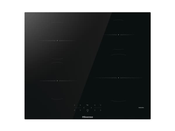 Hisense HI6401BSC, Sort, Innebygget, 59.5 cm, Sonebasert induksjon, Glass-keramikk, 4 zone(s) Sort