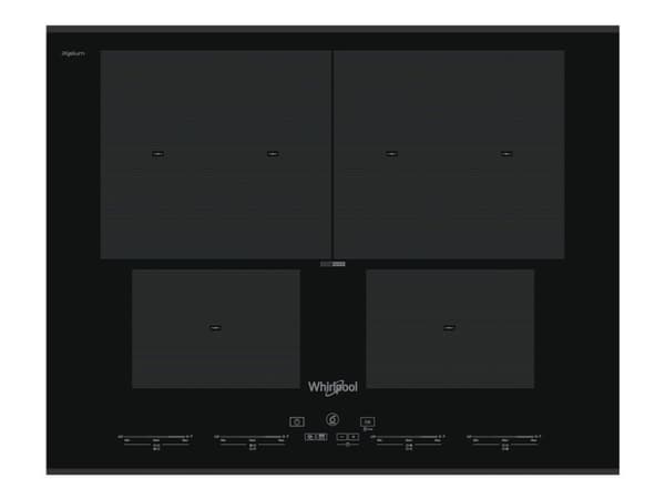 Whirlpool SmartCook SMO 654 OF/BT/IXL - Induksjonskomfyrtopp - 6 plater - Nisje - bredde: 56 cm - dybde: 48 cm - med avfaset front- og baksideinnredn Sort