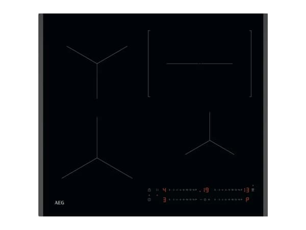 AEG TO64IC00FB, Black, Stainless steel, Built-in, 57.6 cm, Zone induction hob, 4 zone(s), 4 zone(s) musta, Ruostumaton teräs