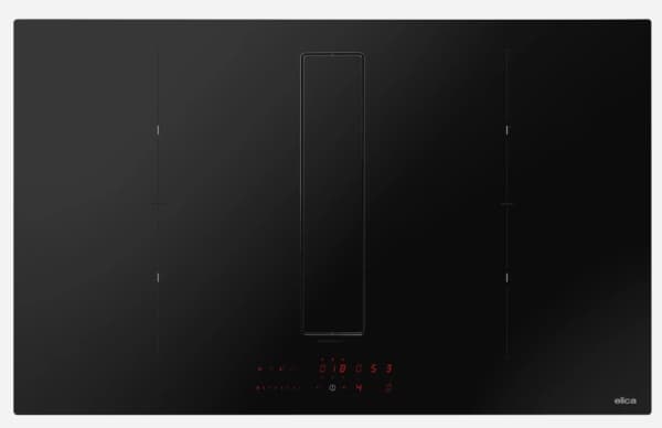 Elica NikolaTesla Fit XL Raw, Sort, Innebygget, 83 cm, Sonebasert induksjon, Glass, 4 zone(s) Sort