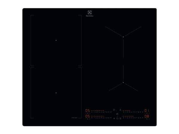 Electrolux Serie 700 KIS62453I, Svart, Inbyggd, 58 cm, Induktionshäll med zon, Glass-keramisk, 4 zone(s) Sort