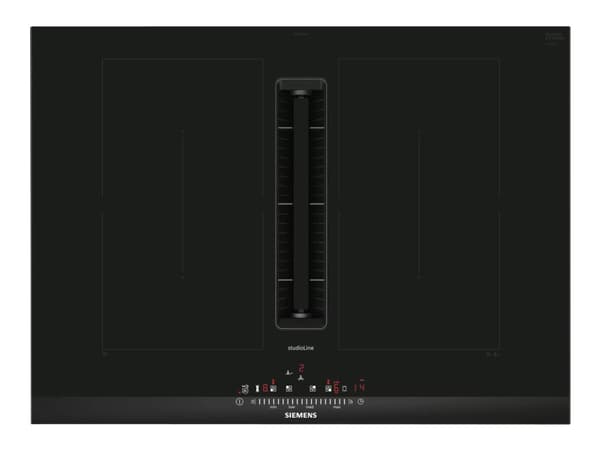 Siemens studioLine iQ500 ED777FQ25E - Induksjonskomfyrtopp - 4 plater - Nisje - bredde: 56 cm - dybde: 49 cm - Klasse B - Studioline - svart med fall