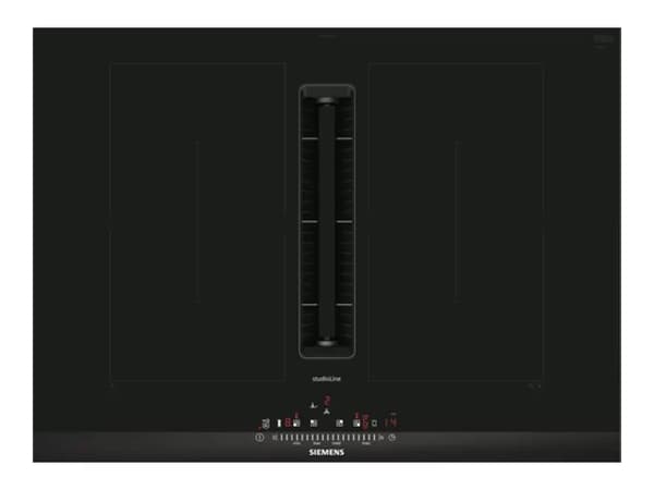 Siemens studioLine iQ500 ED777FQ25E - Induksjonskomfyrtopp - 4 plater - Nisje - bredde: 56 cm - dybde: 49 cm - Klasse B - Studioline - svart med fall