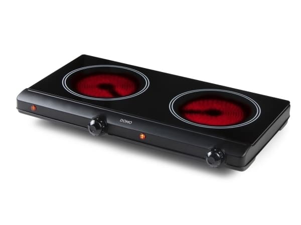Domo DO339KP, Black, Countertop, Ceramic, Ceramic, 2 zone(s), 2 zone(s)