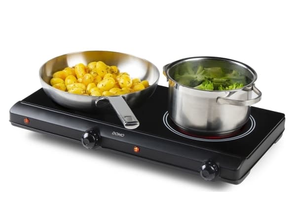 Domo DO339KP, Black, Countertop, Ceramic, Ceramic, 2 zone(s), 2 zone(s)