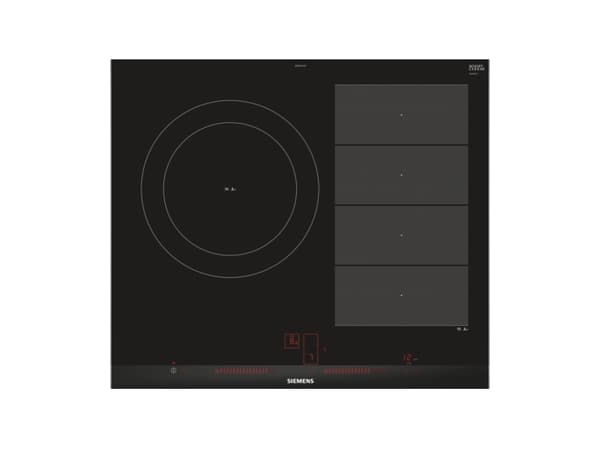 Siemens EX675LJC1E, Sort, Innebygget, Sonebasert induksjon, 3 zone(s), 3 zone(s), Ekstra stor