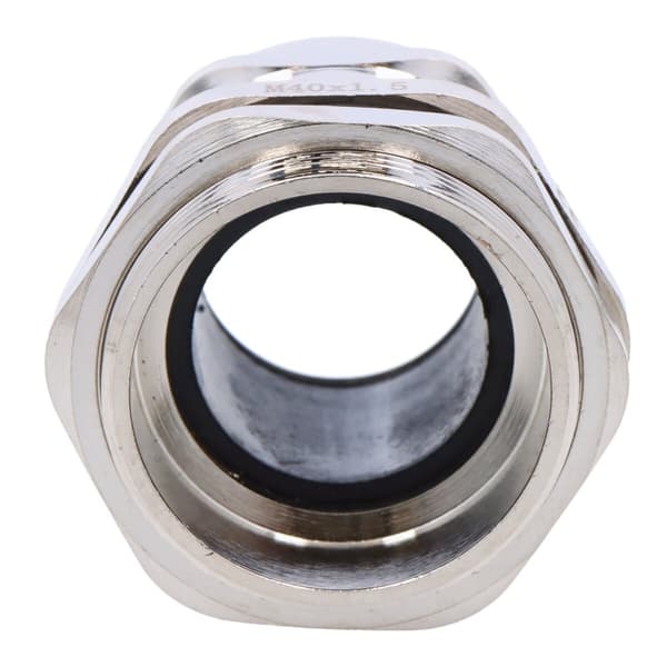 Metalkabelforskruning med metrisk gevind - forniklet messing - mmG-40 med møtrik, IP68, til kabler med en diameter på 18-25 mm