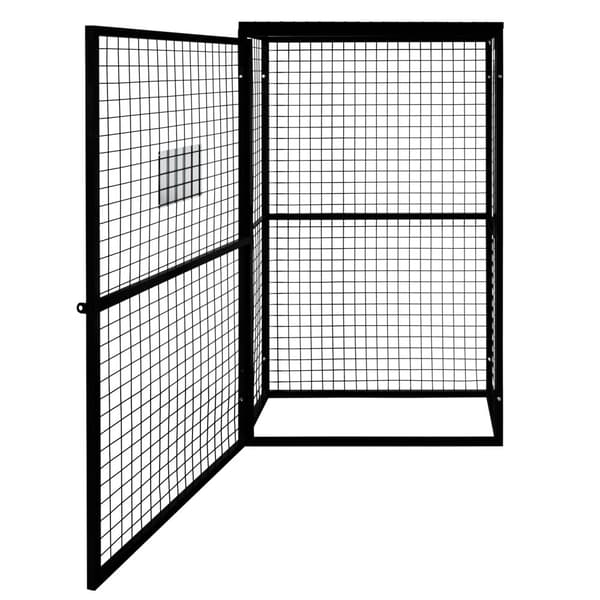 Gas Bottle Cage 184 x 116 x 57cm Collapsible Cylinder Storage Galvanised Steel 3mm Wire Thickness 6 x 19kg / 2 x 47kg Propane Bottles Removable Shelf