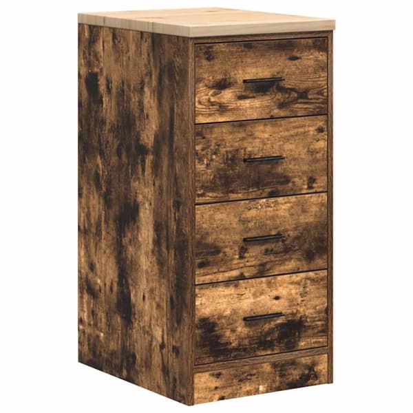 Garageskåp Sonoma ek 40x51x85 cm massiv trä furu