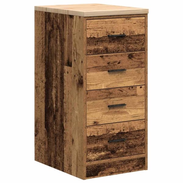 Garageskåp gammalt trä 40x51x85 cm massivt trä furu