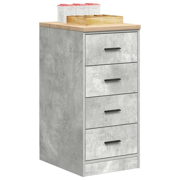 Förvaringsskåp för garage Betonggrå 40x51x85cm massivt trä furu