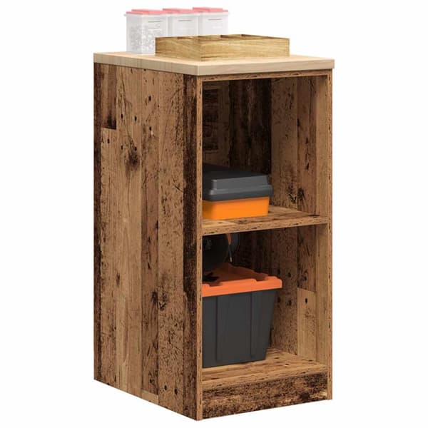 Garageskåp gammalt trä 40x51x85 cm massivt trä furu