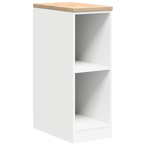 Förvaringsskåp för garage vit 30x51x85 cm massivt trä furu