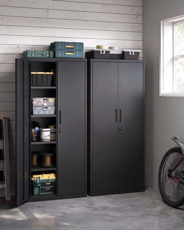 Skab, SONGMICS OMC015G01, 40x80x180 cm, Sort