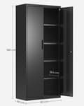Miniatyrbillede 7 af 8: Skab, SONGMICS OMC015G01, 40x80x180 cm, Sort