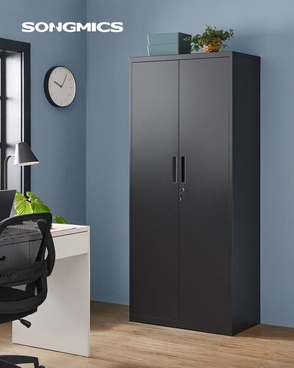 Skab, SONGMICS OMC015G01, 40x80x180 cm, Sort