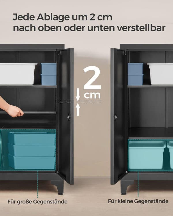 Skab, SONGMICS OMC013B01, 40x60x90 cm, Sort